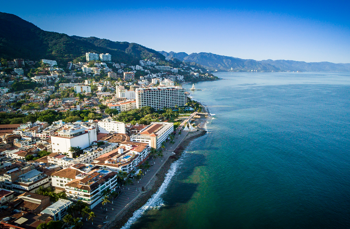 Puerto Vallarta Coastline and Malecon Boardwalk